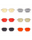 Peekaboo mały prostokąt okulary mężczyźni 2019 metalowa rama wielokąta kobiet czerwony soczewki okulary mężczyźni złoto unisex u