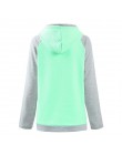 Bluza z kapturem kobiet kolor bloku sznurek z kapturem listy wydrukuj bluzy długi raglanowy rękaw na co dzień ciepły jesień swet