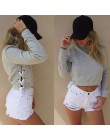 2019 wiosna jesień kobiety Sexy szczelina sznurowania sweter Jumper bluza z długim rękawem Crop bluzka bluza Ropa Mujer