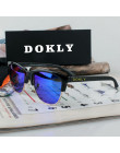 Dokly prawdziwe Polaroized okulary lustro mężczyzn i kobiet spolaryzowane okulary Semi Rimless okulary okulary óculos De Sol