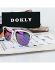 Dokly prawdziwe Polaroized okulary lustro mężczyzn i kobiet spolaryzowane okulary Semi Rimless okulary okulary óculos De Sol