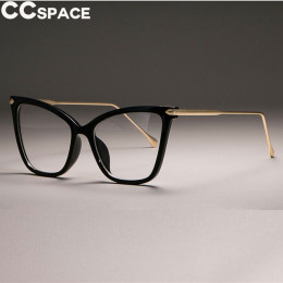Lady Cat Eye ramki okularów dla kobiet Sexy ponadgabarytowych metalowa rama marka projektant okulary optyczne stylowe akcesoria 