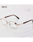 Mężczyźni kobiety zapakowane okulary do czytania szklane soczewki Presbyopia rama ze stopu Unisex okulary + 0.5 + 0.75 + 1.25 + 
