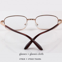 Mężczyźni kobiety zapakowane okulary do czytania szklane soczewki Presbyopia rama ze stopu Unisex okulary + 0.5 + 0.75 + 1.25 + 
