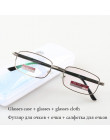 Mężczyźni kobiety zapakowane okulary do czytania szklane soczewki Presbyopia rama ze stopu Unisex okulary + 0.5 + 0.75 + 1.25 + 