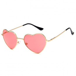 Projektowanie mody miłość serce okulary przeciwsłoneczne marka Retro kobiety okulary przeciwsłoneczne czerwony żółty różowy Gafa