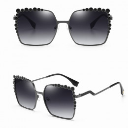 HBK 2017 kobiety ponadgabarytowych kwadratowe okulary przeciwsłoneczne kobiety diament nowy gatunku projektanta mody czarny czer
