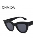 OHMIDA Retro z tworzywa sztucznego Cat Eye okulary przeciwsłoneczne kobieta 2018 nowe mody marki w stylu Vintage panie okulary p