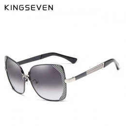 KINGSEVEN marka projekt luksusowe spolaryzowane okulary przeciwsłoneczne damskie damskie gradientu motyl słońce kobieta w stylu 