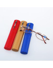 Unisex okulary do czytania z losowy kolor metalowe etui na tubę mężczyźni kobiety okulary do czytania okulary okulary + 1.0 1.5 