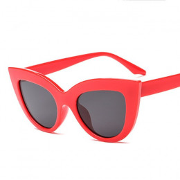 Nowe okulary Cat Eye okulary przeciwsłoneczne damskie kolorowe soczewki mężczyźni w kształcie Vintage okulary przeciwsłoneczne o