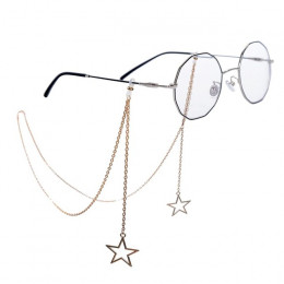 Nowa moda damska Penadant okulary łańcuchy Hollow gwiazda okulary przeciwsłoneczne okulary do czytania okulary okulary uchwyt na