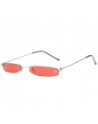Modne ekstrawaganckie okulary przeciwsłoneczne damskie męskie uniwersalne bezramkowe wąskie kolorowe soczewki neonowe