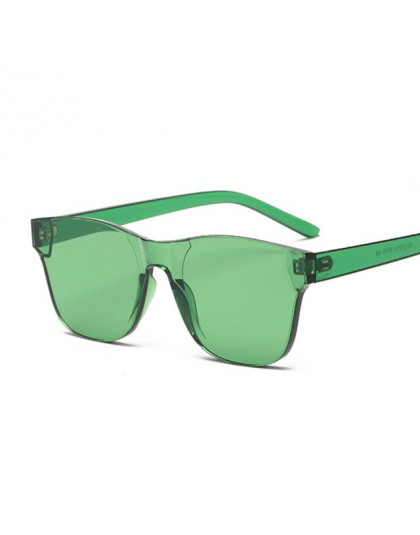 Kolorowe kwadratowe okulary przeciwsłoneczne damskie okulary bez oprawek okulary przeciwsłoneczne dla mężczyzn Siamese cukierki 
