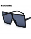 YOOSKE marka ponadgabarytowych okulary kobiety mężczyźni Retro okulary przeciwsłoneczne damskie męskie duże ramki czarne okulary