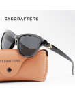 Kobiet Cat Eye luksusowa marka projekt spolaryzowane okulary przeciwsłoneczne dla kobiet pani okulary kobieta stylowe akcesoria 