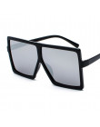 YOOSKE marka ponadgabarytowych okulary kobiety mężczyźni Retro okulary przeciwsłoneczne damskie męskie duże ramki czarne okulary
