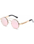 Prouddemon nowy Retro okrągłe steampunkowe okulary przeciwsłoneczne kobiety luksusowe popularne metalowe wiosna okulary przeciws