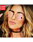 LeonLion nowy nabytek 2019 okrągłe okulary przeciwsłoneczne damskie klasyczne Vintage okulary ulica pokonać zakupy lustro UV400 
