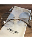 LeonLion 2019 metalowe gogle okulary przeciwsłoneczne bezramkowe kobiety Ocean soczewki klasyczne marka projektant mężczyźni/kob