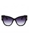 2019 nowy Tom moda marka projektant okulary przeciwsłoneczne Cat Eye dla kobiet kobiet gradientu punkty okulary przeciwsłoneczne