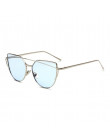 2019 moda Cat Eye okulary przeciwsłoneczne damskie marka projektant Vintage luksusowe metalowa rama kolor soczewki klasyczne sto