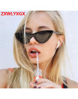 ZXWLYXGX 2018 małe Cateye trójkąt okulary przeciwsłoneczne seksowne kobiety marka Vintage Cat Eye rama odcień czerwony lustro ob