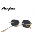 MAX 2018 okulary przeciwsłoneczne damskie marka projektant mała ramka wielokąta ramki do okularów i okularów słonecznych mężczyź