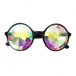 Moda okulary Rave mężczyźni okrągły kalejdoskop okulary przeciwsłoneczne kobiety Party psychodeliczny pryzmat dyfrakcyjne soczew
