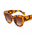 Gruba ramka Cat Eye okulary przeciwsłoneczne damskie okulary przeciwsłoneczne 2018 luksus w stylu Vintage czarny Leopard okulary