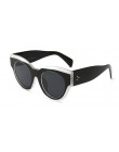 Gruba ramka Cat Eye okulary przeciwsłoneczne damskie okulary przeciwsłoneczne 2018 luksus w stylu Vintage czarny Leopard okulary
