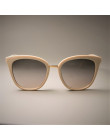 CCSPACE wspaniałe panie kwadratowe okulary przeciwsłoneczne dla kobiet beżowy ramki srebrny biały obiektyw marka projektant okul