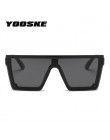 YOOSKE w stylu Vintage ponadgabarytowych okulary przeciwsłoneczne damskie czarne jeden kawałek fajne jazdy okulary mężczyźni mod