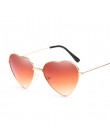 Panie okulary przeciwsłoneczne w kształcie serca kobiety marka projektant mody miłość wyczyść Ocean soczewki różowe okulary prze