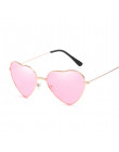 Panie okulary przeciwsłoneczne w kształcie serca kobiety marka projektant mody miłość wyczyść Ocean soczewki różowe okulary prze