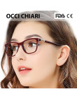 OCCI CHIARI w stylu Vintage okulary dla osób z krótkowzrocznością kobiety anty Blue Ray okulary komputerowe diament wiosna zawia