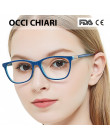 OCCI CHIARI w stylu Vintage okulary dla osób z krótkowzrocznością kobiety anty Blue Ray okulary komputerowe diament wiosna zawia