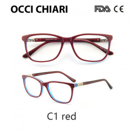 OCCI CHIARI w stylu Vintage okulary dla osób z krótkowzrocznością kobiety anty Blue Ray okulary komputerowe diament wiosna zawia