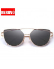 RBROVO 2019 marka projektant Cateye okulary kobiety w stylu Vintage metalowe okulary dla kobiet lustro Retro luneta De Soleil Fe