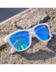 Dokly Unisex biała ramka soczewka niebieska okulary lustro Oculos okulary Gafas De Sol moda okulary przeciwsłoneczne okulary prz