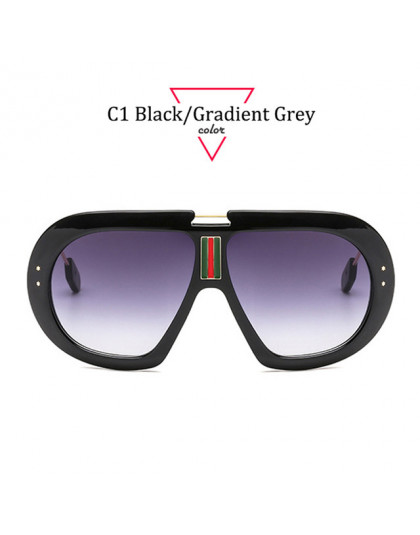 ALOZ MICC za duże kwadratowe okulary kobiety 2018 marka projektant duże ramki płaskie góry okulary dla kobiet gradientu odcień Q