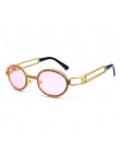 W stylu Vintage osobowość okulary przeciwsłoneczne marka projektant diament okulary kobiety Steampunk Multicolor Rhinestone odci