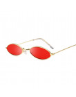 Damskie wąskie okulary przeciwsłoneczne z owalnymi przezroczystymi kolorowymi szkłami małe modne