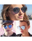 SIMPRECT Retro okrągłe okulary przeciwsłoneczne damskie 2019 wysokiej jakości metalu lustrzane okulary przeciwłoneczne w stylu V
