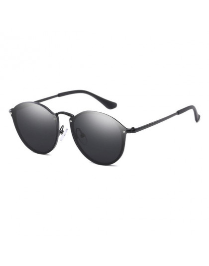 SIMPRECT Retro okrągłe okulary przeciwsłoneczne damskie 2019 wysokiej jakości metalu lustrzane okulary przeciwłoneczne w stylu V