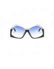 2018 wielokąta okulary przeciwsłoneczne damskie okulary luksus w stylu Vintage nieregularne w dwóch odcieniach dla kobiet óculos