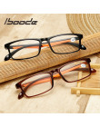 Iboode TR90 Ultralight kobiety okulary do czytania dla mężczyzn Retro Clear Lens okulary do czytania okulary kobieta mężczyzna c