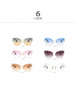 RSSELDN moda Rimless Cat Eye okulary przeciwsłoneczne damskie marka projektant przezroczysty obiektyw gradientu okulary przeciws