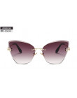 RSSELDN moda Rimless Cat Eye okulary przeciwsłoneczne damskie marka projektant przezroczysty obiektyw gradientu okulary przeciws