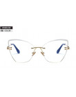 RSSELDN moda Rimless Cat Eye okulary przeciwsłoneczne damskie marka projektant przezroczysty obiektyw gradientu okulary przeciws